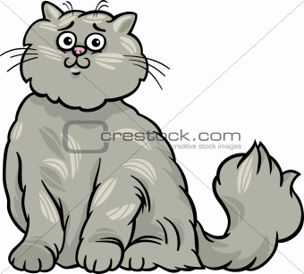 persian cat cartoon illustration