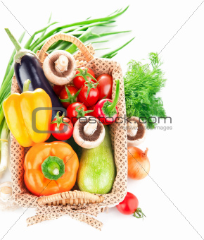 fresh vegetables with leaves