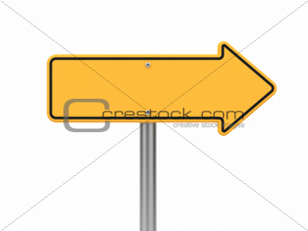 Directional Arrow Road Sign.