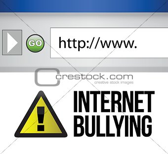 browser with an internet bullying concept