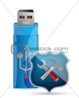 USB Flash Drive with Shield