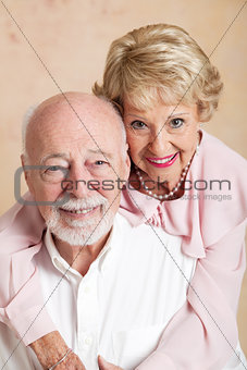 Studio Portrait of Beautiful Senior Couple