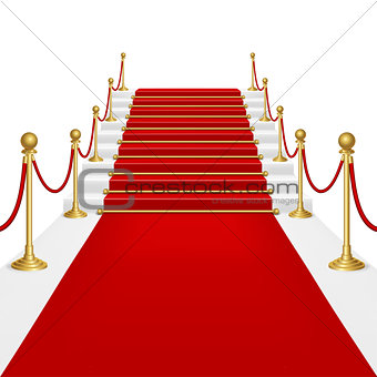Red carpet with ladder