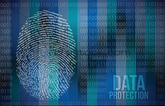 Security concept: fingerprint and data protection