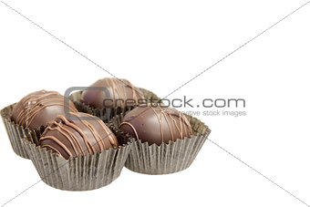 Group of Four Dark Chocolate Truffles