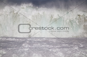 Big Ocean Wave Crashing to shore