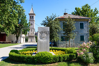 White Church and Monument in Solin, Croatia