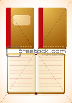 Vector notebook with lines 