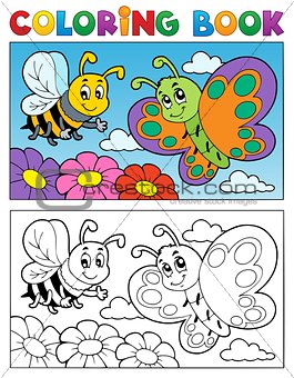 Coloring book butterfly theme 2