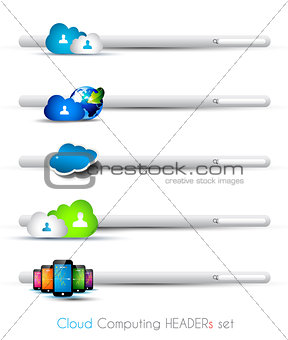 Cloud Computing themed headers or footers 