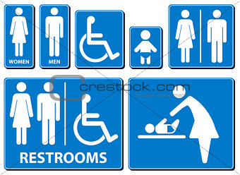 Vector illustration toilette sign