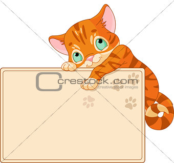 Cute kitten Invite or Placard
