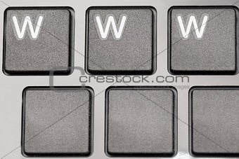 Detail of Black Laptop Keys, WWW.