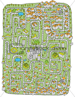 Urban Landscape Maze Game