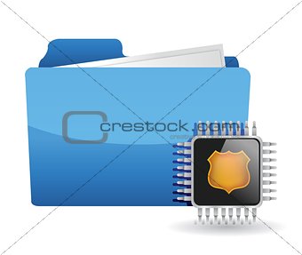 folder and chip