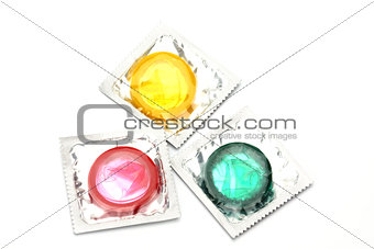 Colored condoms