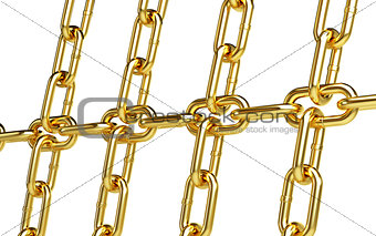 gold chain links background