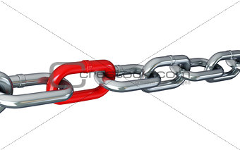 chain links isolated on a white background