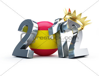 2012 soccer ball spain gold crown