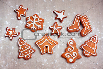 Homemade christmas cookies - gingerbread for Christmas