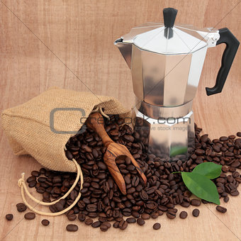 Coffee Maker and Beans