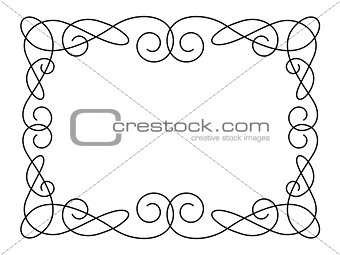 calligraphy penmanship ornamental deco frame pattern