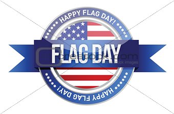 flag day. us seal and banner
