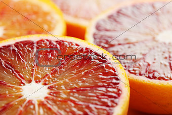 Blood orange close up