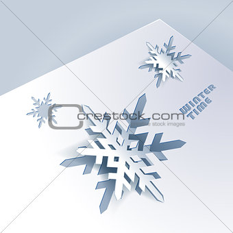 Background with paper snowflakes