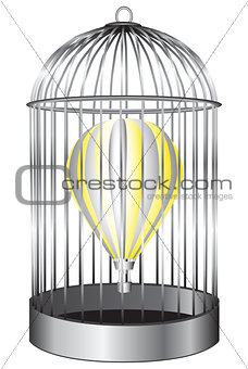 Balloon bird cage