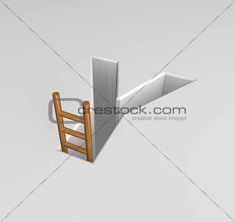 letter y and ladder