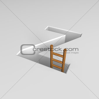 letter z and ladder
