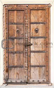 Old wooden door. 