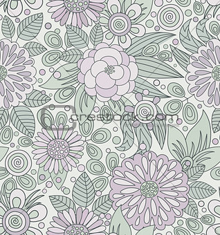 Picturesque seamless pattern in soft colors