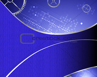 Abstract Technology Blue Background Illustration