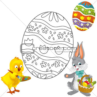 The coloring plate - easter