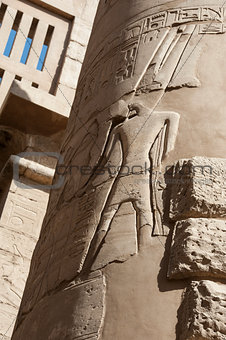 Column at Karnak temple in Luxor