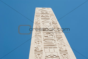 Ancient obelisk at Karnak temple