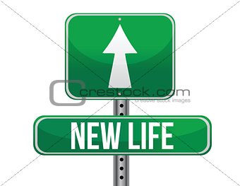 start new life road sign