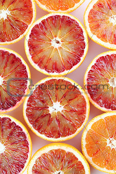 Blood orange halves
