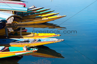 Boats at the Dal Lake Srinagar