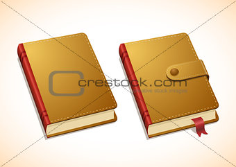 Vector brown notebook 