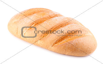Long loaf on white background