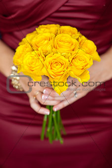 fresh yellow rose bouquet