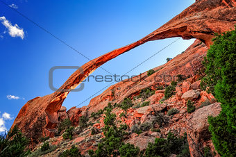 Long arch landscape view, Arches National Park, Utah