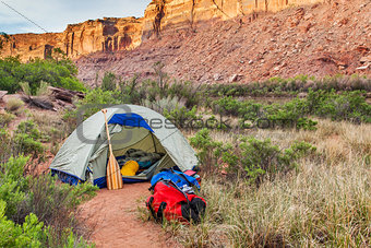 river camping in Canyonlands