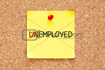 Employed Not Unemployed Sticky Note