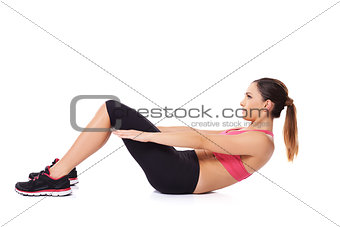 Woman doing sit ups
