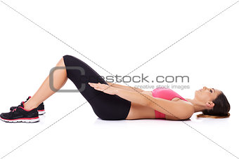 Young woman doing a workout