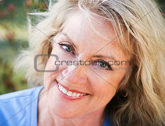 Closeup Portrait - Mature Blond Beauty